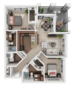 B1 - Two Bedroom / Two Bath