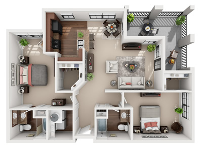 B2 - Two Bedroom / Two Bath
