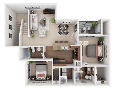 B3U - Two Bedroom / Two Bath